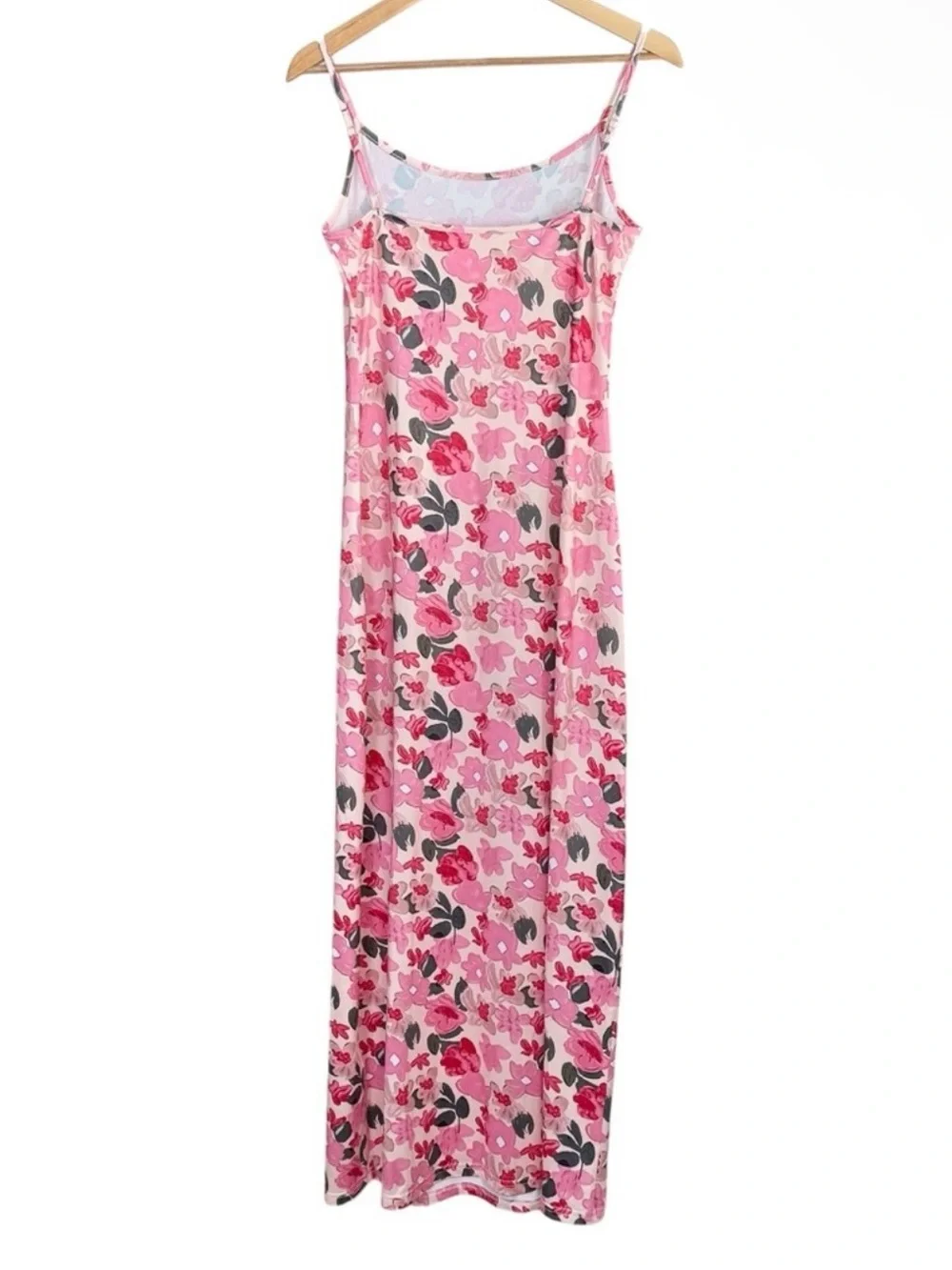 Commense Pink Floral Maxi Slip Dress Medium NWT Spring Summer